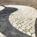 宿迁 黄金麻冰裂纹地铺石工地铺装案例
