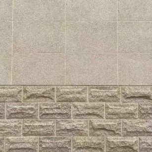 宿迁 黄金麻自然面蘑菇石配荔枝面干挂