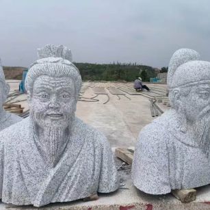 宿迁 白麻花岗岩石材人物立体雕刻