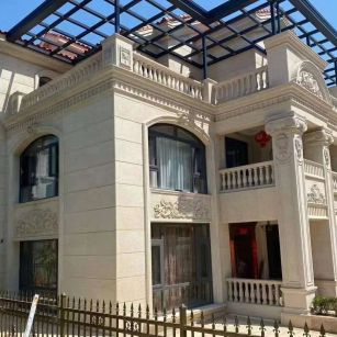 宿迁 黄金麻花岗岩荔枝面别墅外墙干挂