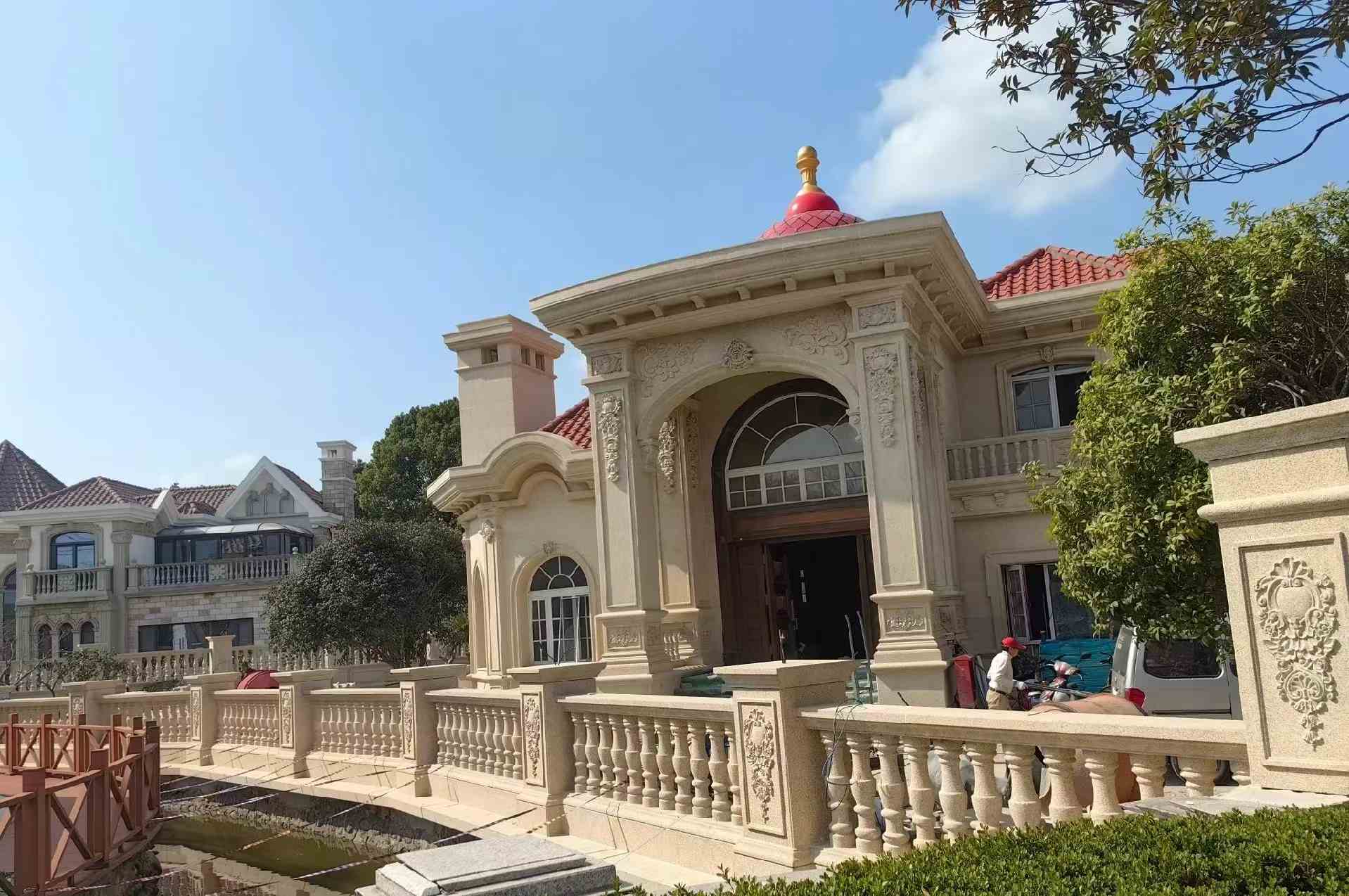 宿迁 黄金麻花岗岩欧式别墅