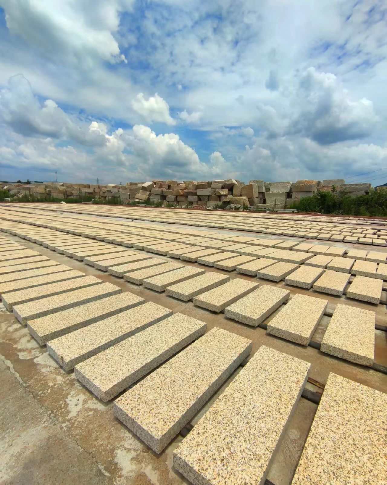 宿迁 黄金麻花岗岩荔枝面地铺石防护中