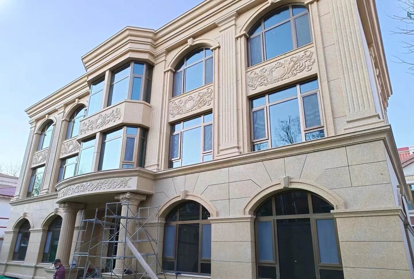 宿迁 黄金麻花岗岩别墅外墙干挂