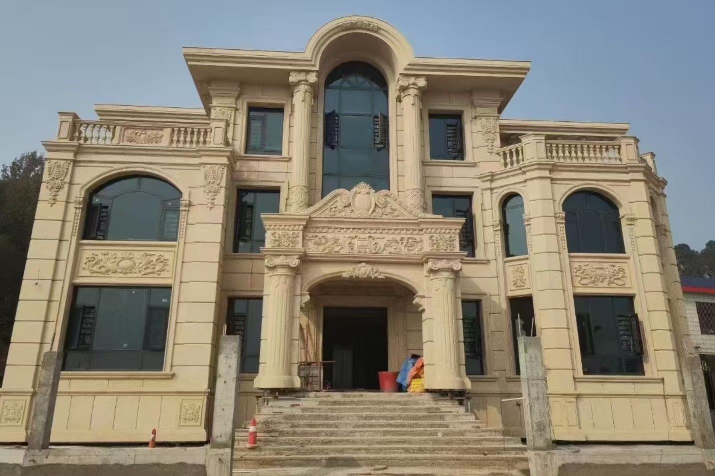 宿迁 黄金麻花岗岩别墅外墙干挂