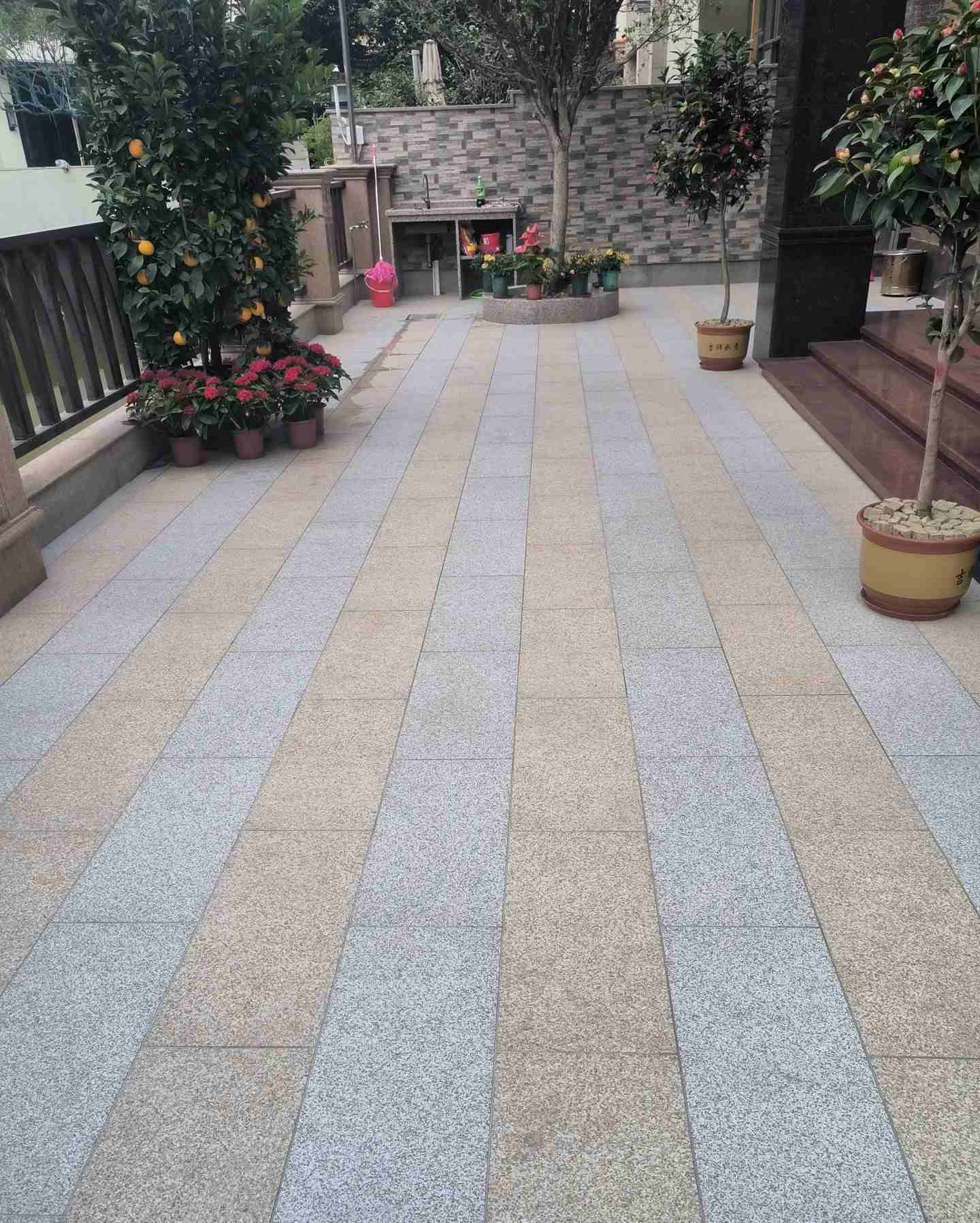 宿迁 黄金麻白麻荔枝面庭院铺装展示