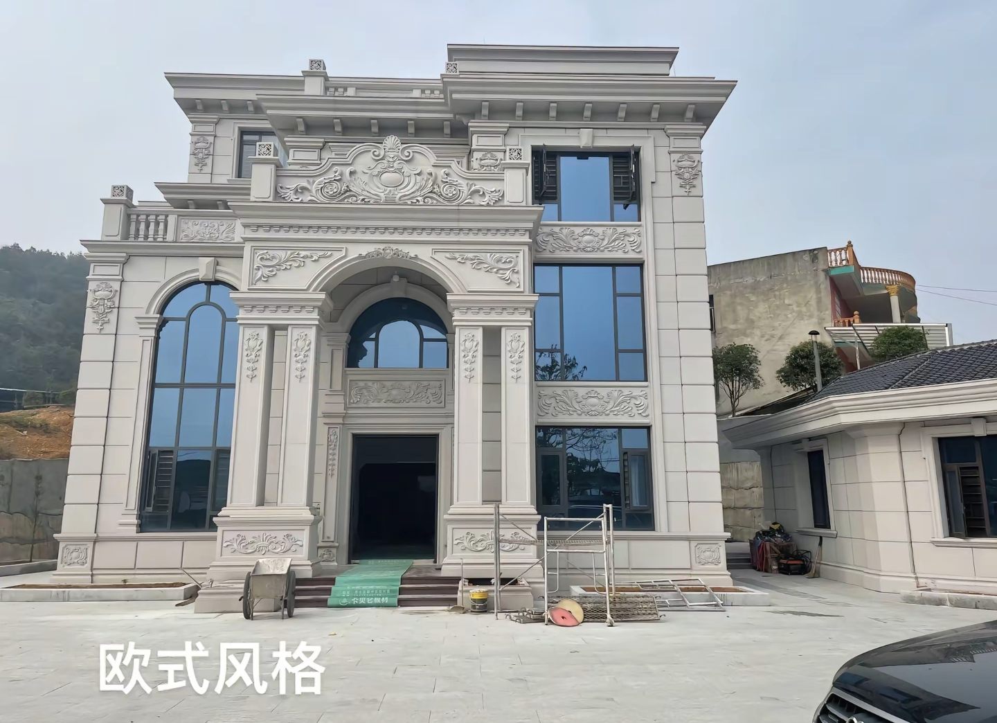 宿迁 白麻花岗岩别墅外墙干挂