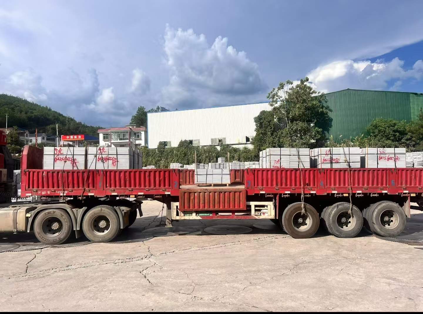 宿迁 芝麻灰花岗岩地铺石出货日常